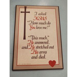 Religious Plaque Decoration Wall Hanging Wood